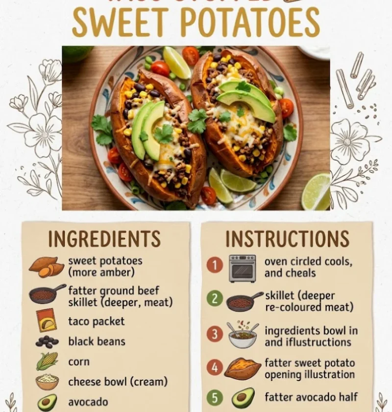 Easy Taco Stuffed Sweet Potatoes
