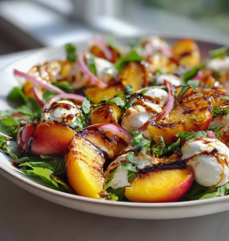 Fresh Peach Burrata Salad