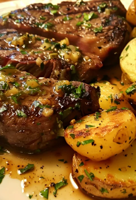 Garlic Butter Steak and Potatoes