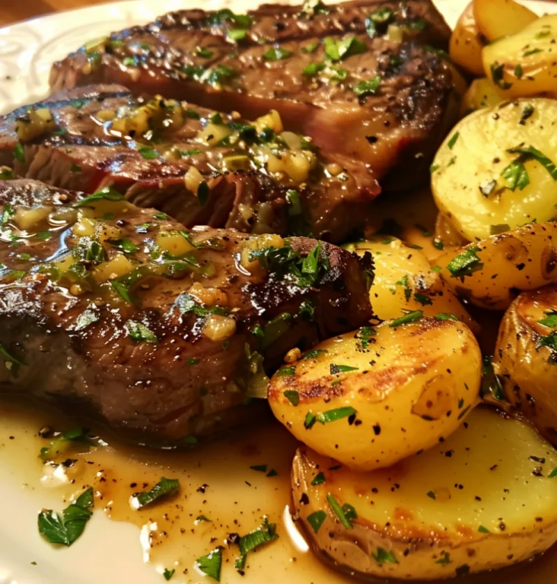 Garlic Butter Steak and Potatoes