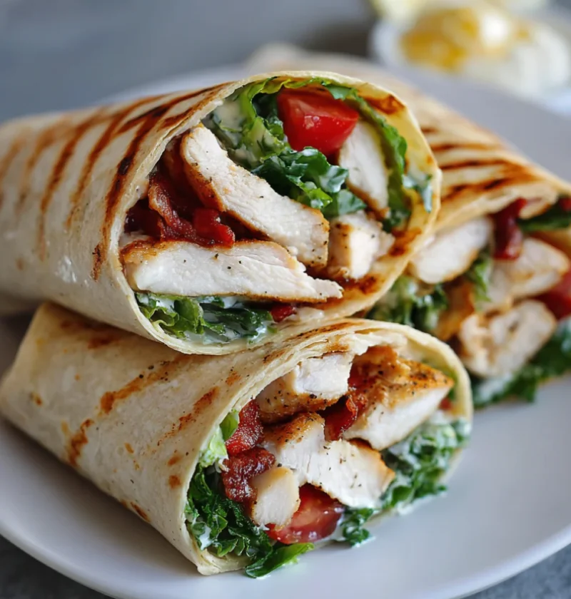 Healthy Chicken Caesar Wrap Recipe