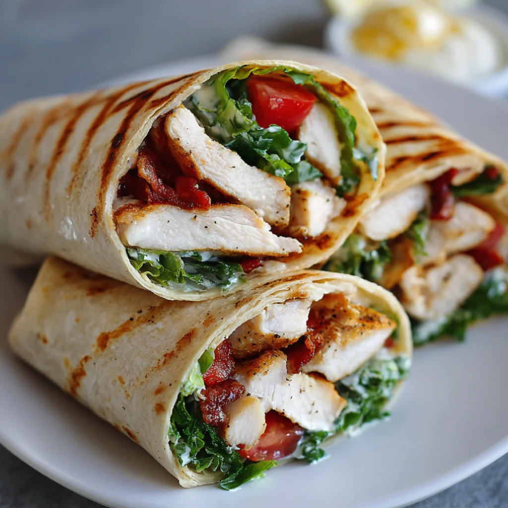 Healthy Chicken Caesar Wrap Recipe