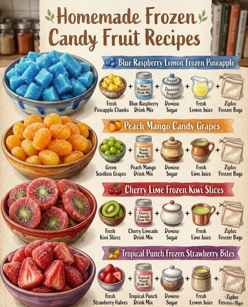 Homemade Frozen Candy Fruit Recipes