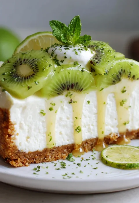 No-Bake Kiwi Lime Cheesecake