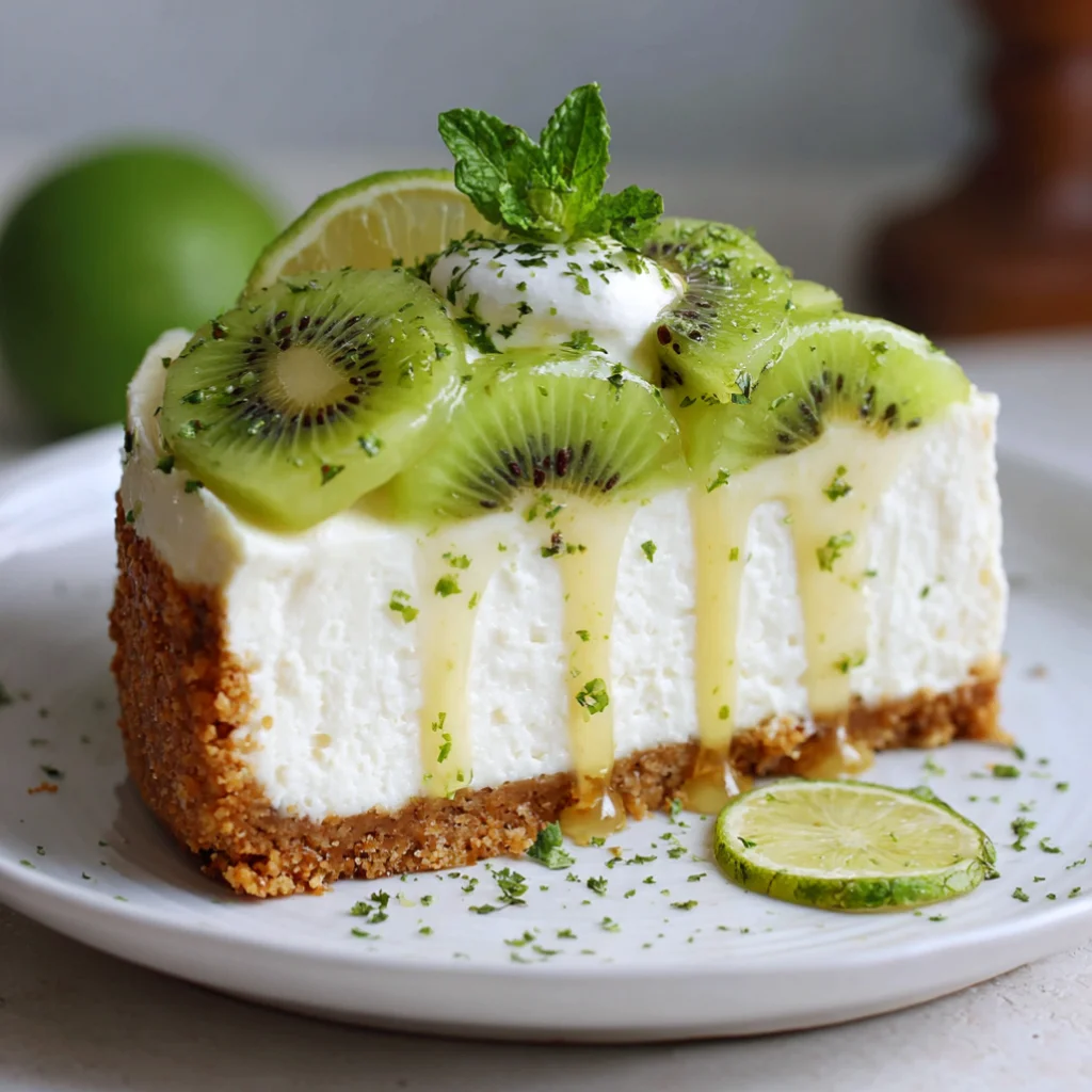 No-Bake Kiwi Lime Cheesecake