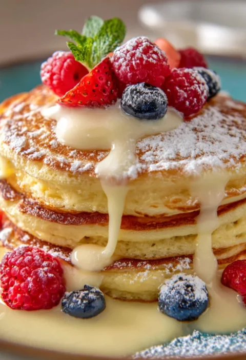 Pancakes With Fluffy Custard Style