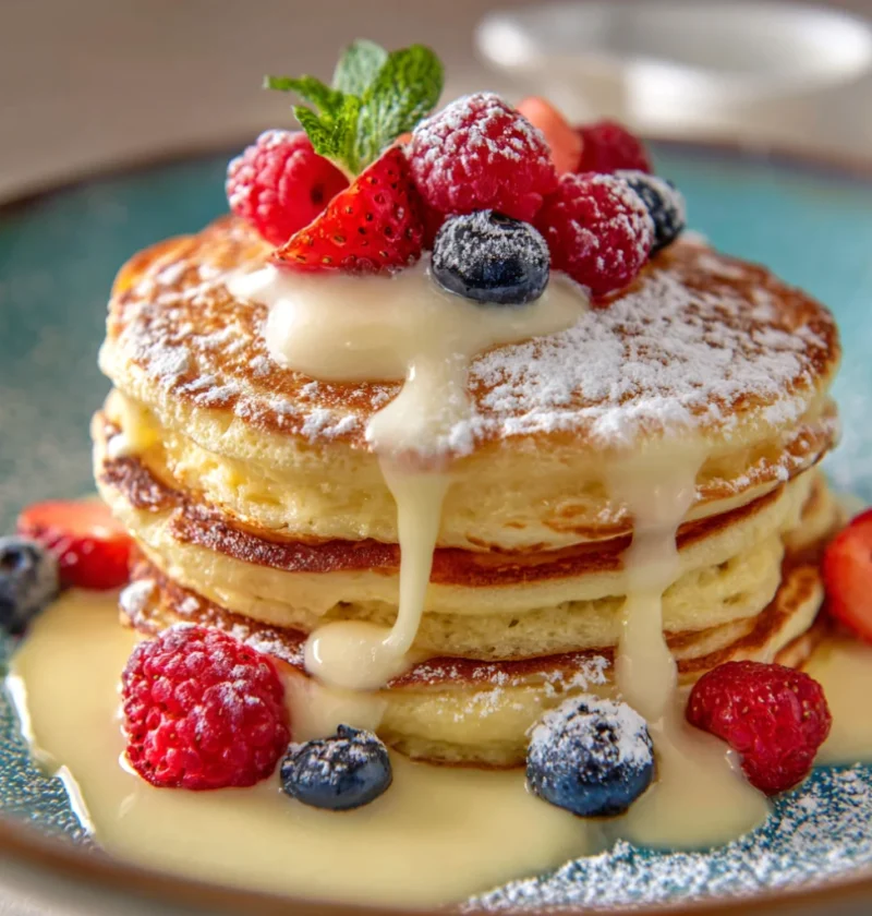Pancakes With Fluffy Custard Style