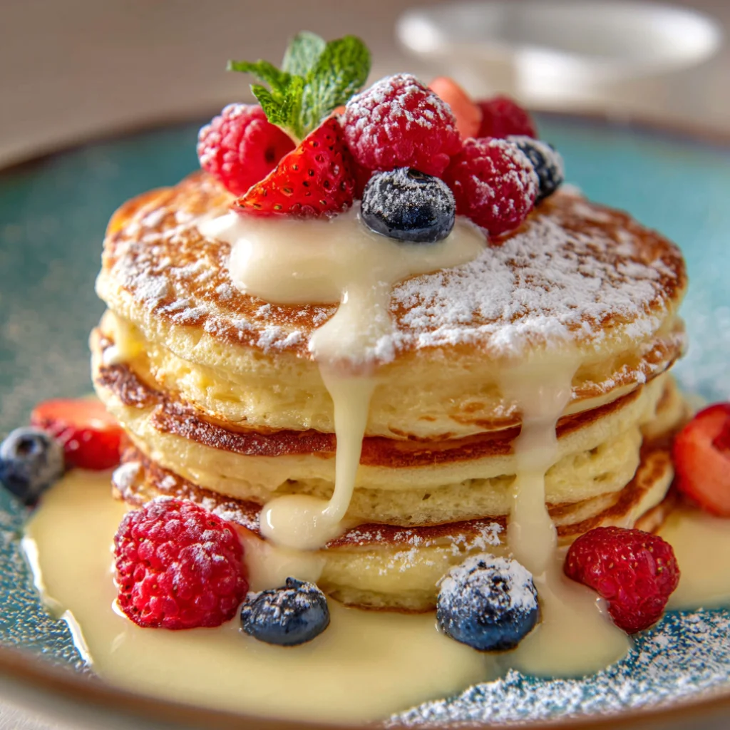 Pancakes With Fluffy Custard Style