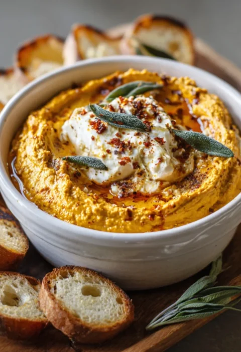 Pumpkin Whipped Feta Dip