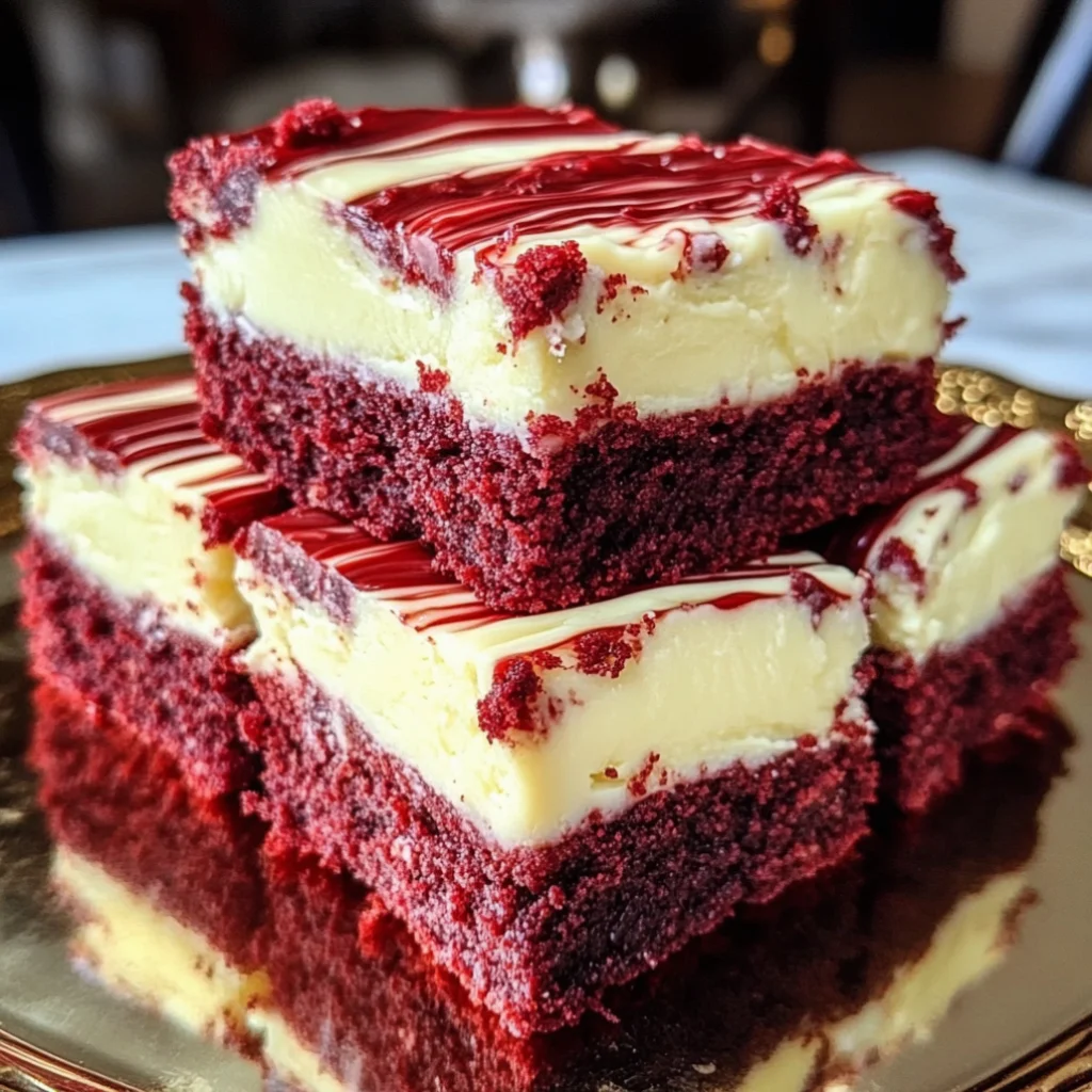 Red Velvet Brownies with Cream Cheese Icing