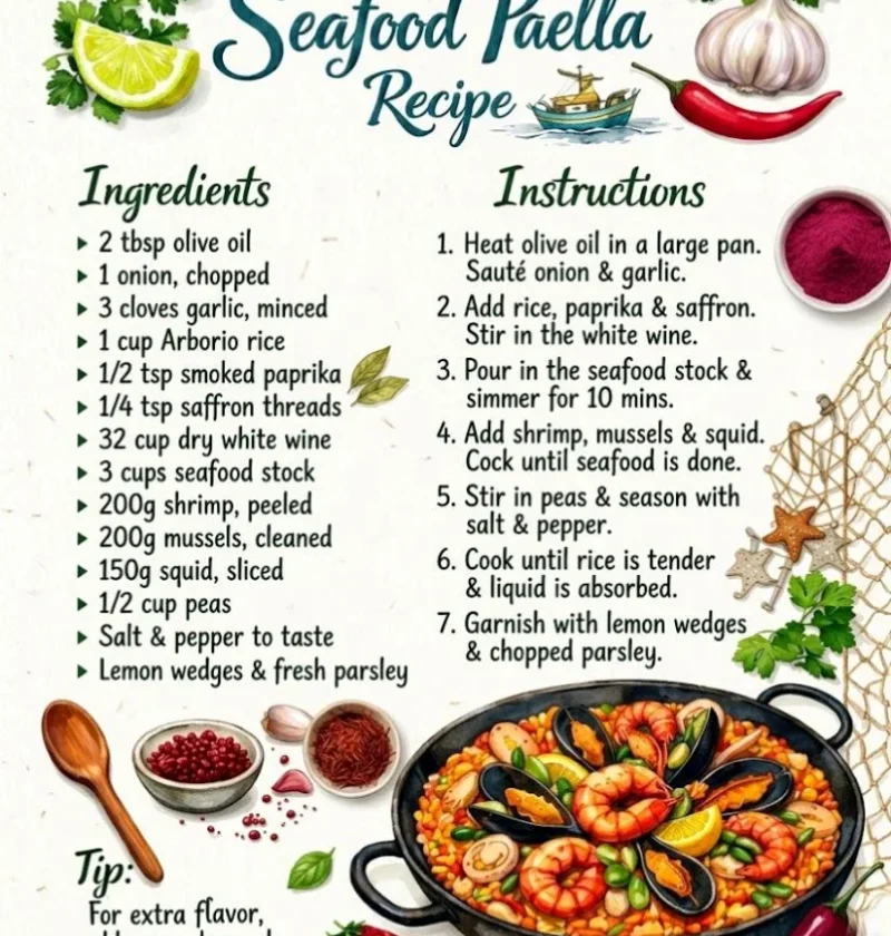 Seafood Paella Recipe