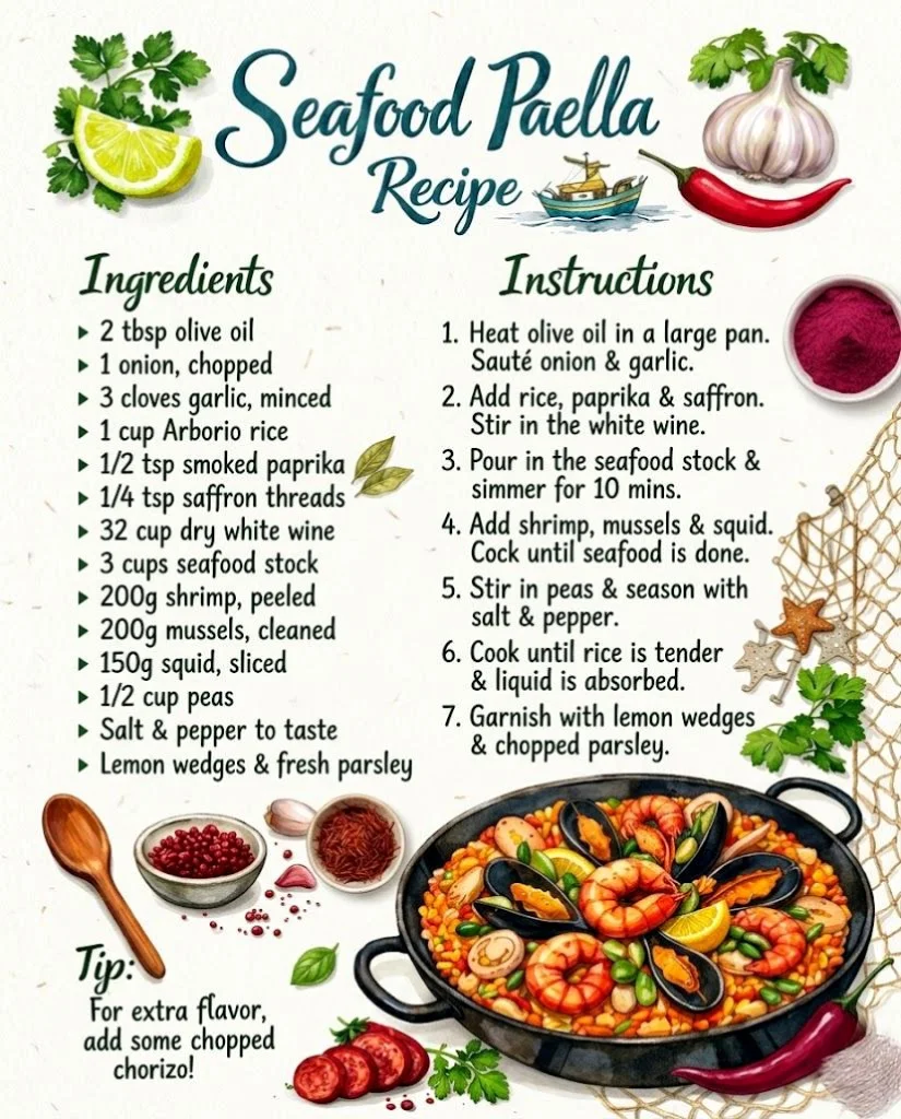 Seafood Paella Recipe