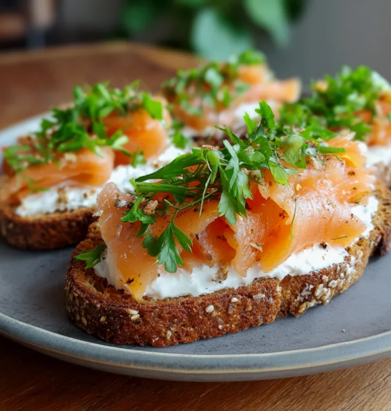 Smoked Salmon and Cream Cheese Toast