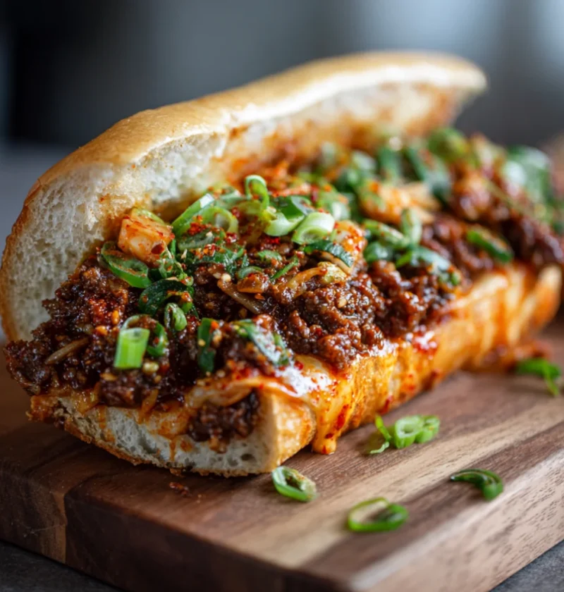 Spicy Kimchi Bulgogi Cheesesteak