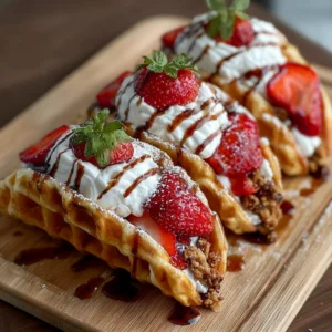 Strawberry Waffle Tacos