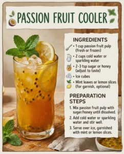 Tropical Passion fruit with Fresh Mint and a Hint Of Lime
