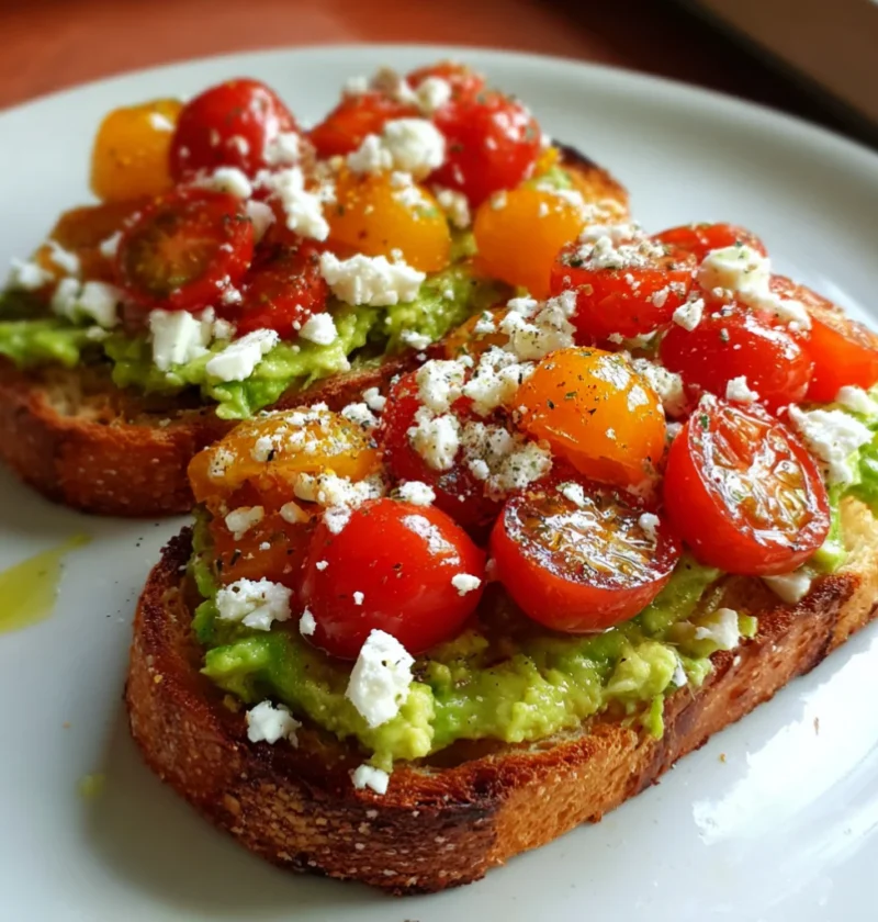 Avocado Toast with Feta and Cherry Tomatoes