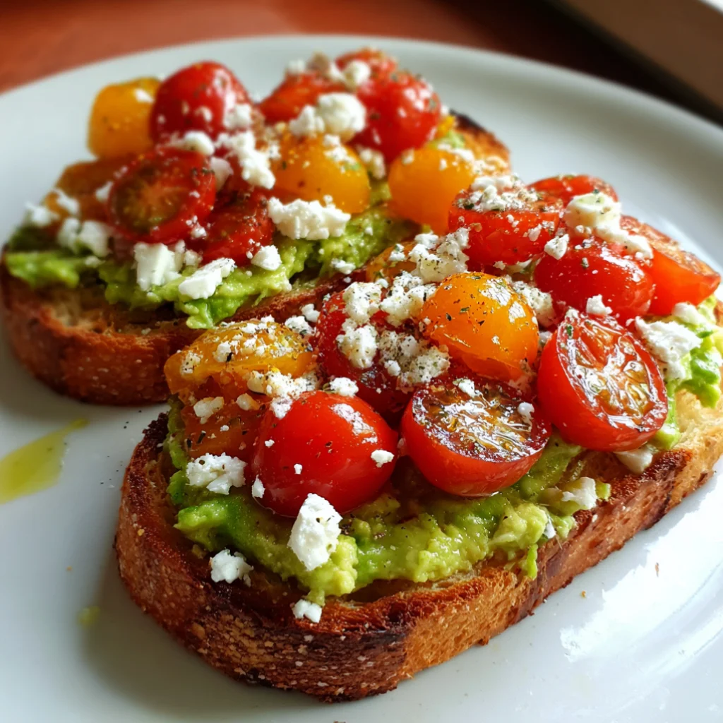 Avocado Toast with Feta and Cherry Tomatoes