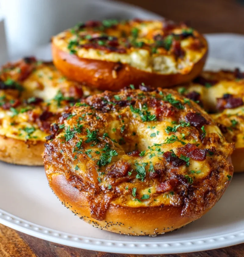 Baked Quiche Stuffed Bagels