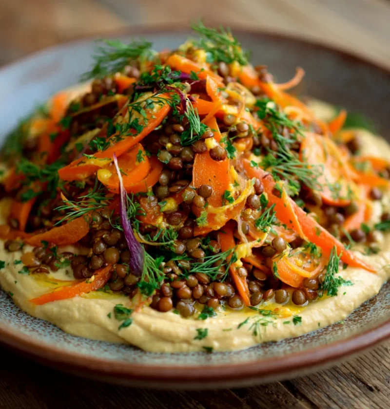 carrots and lentil salad