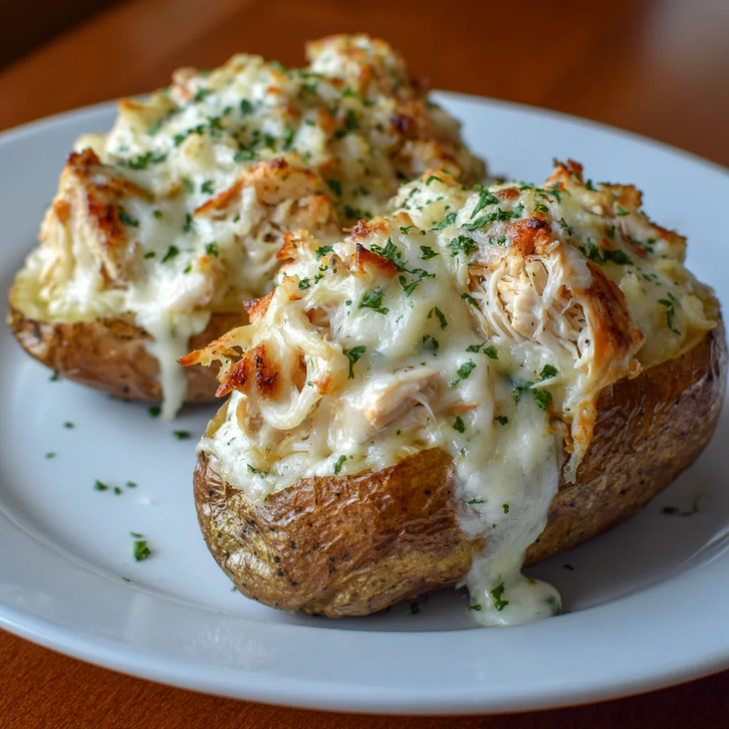 Cheesy Chicken Alfredo St￭ Potatoes