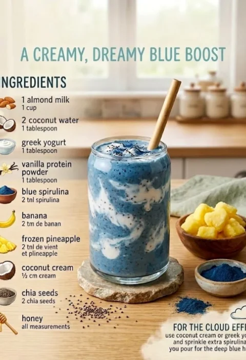 Creamy Blue Spirulina Smoothie