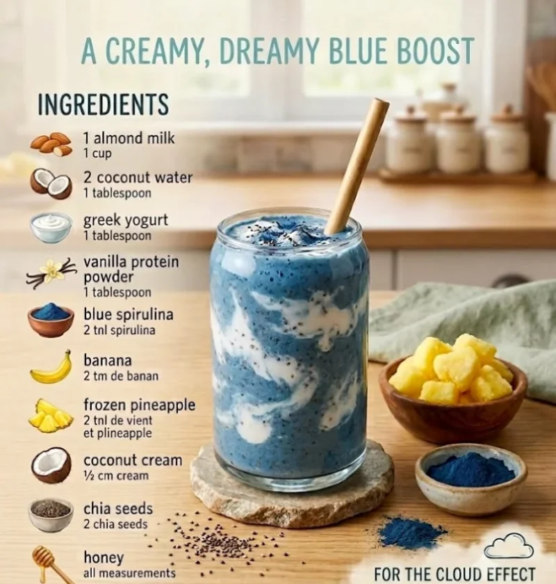 Creamy Blue Spirulina Smoothie