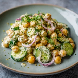 Creamy Chickpea & Cucumber Salad for a Quick Lunch