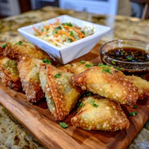 Creamy Crab Rangoon Egg Rolls
