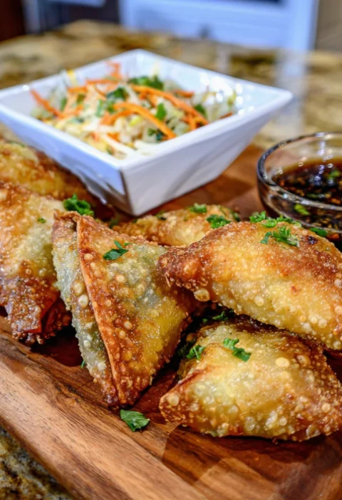 Creamy Crab Rangoon Egg Rolls
