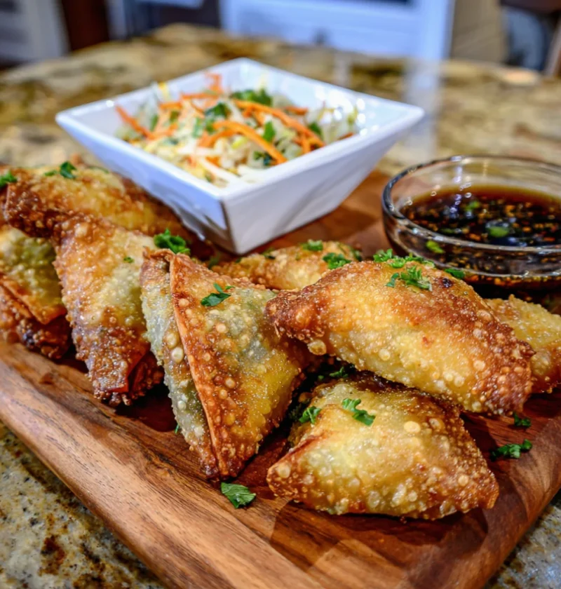 Creamy Crab Rangoon Egg Rolls