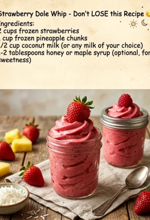 Creamy Frozen Strawberry Dole Whip