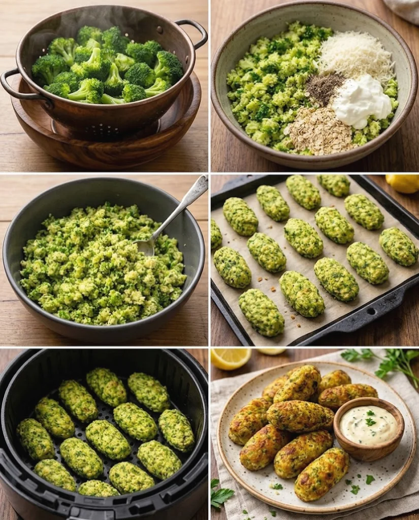 Crispy Broccoli Cheese Nuggets