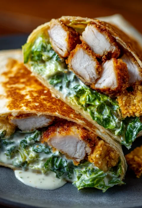 Crispy Chicken Caesar Wrap Recipe