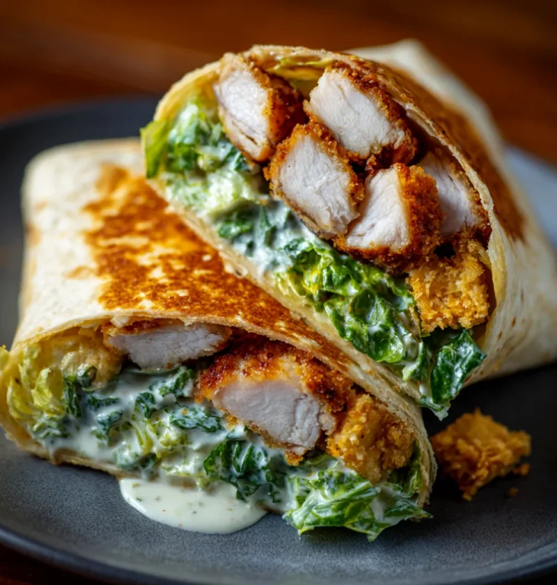 Crispy Chicken Caesar Wrap Recipe