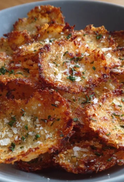 Crispy Onion Parmesan Chips