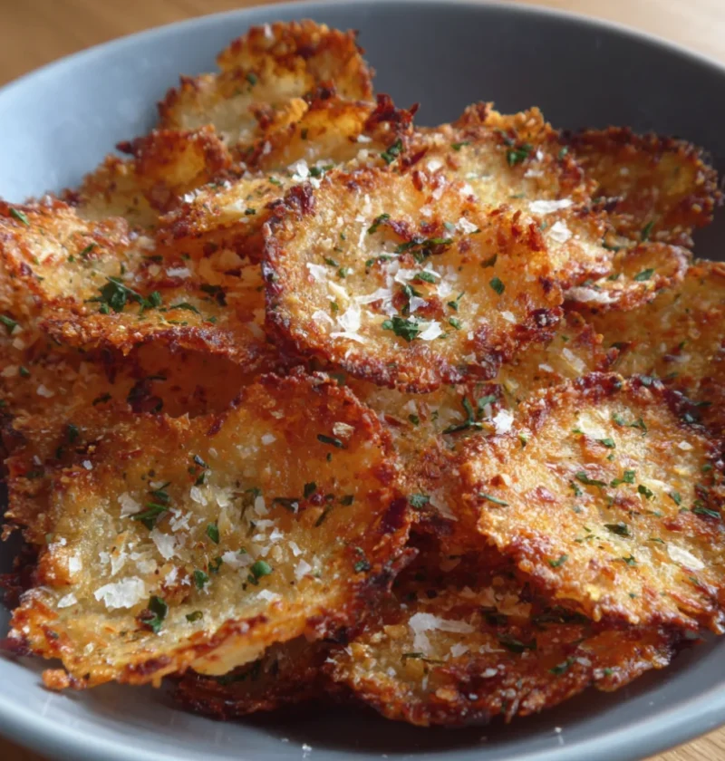 Crispy Onion Parmesan Chips