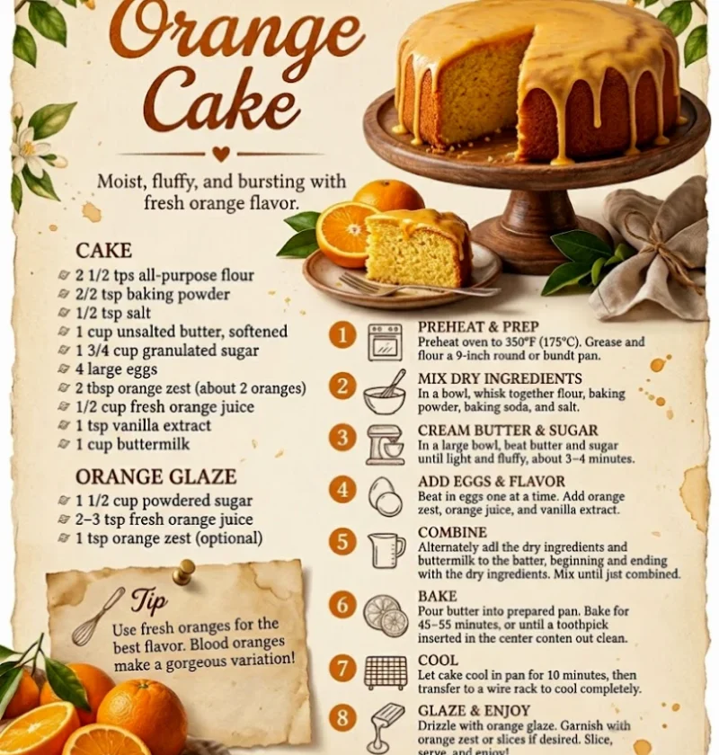 Delicious Orange Cake Recipe