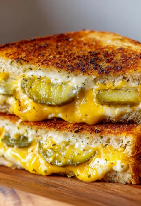 Dill Pickle Grilled Cheese Sandwich