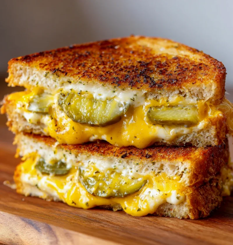 Dill Pickle Grilled Cheese Sandwich