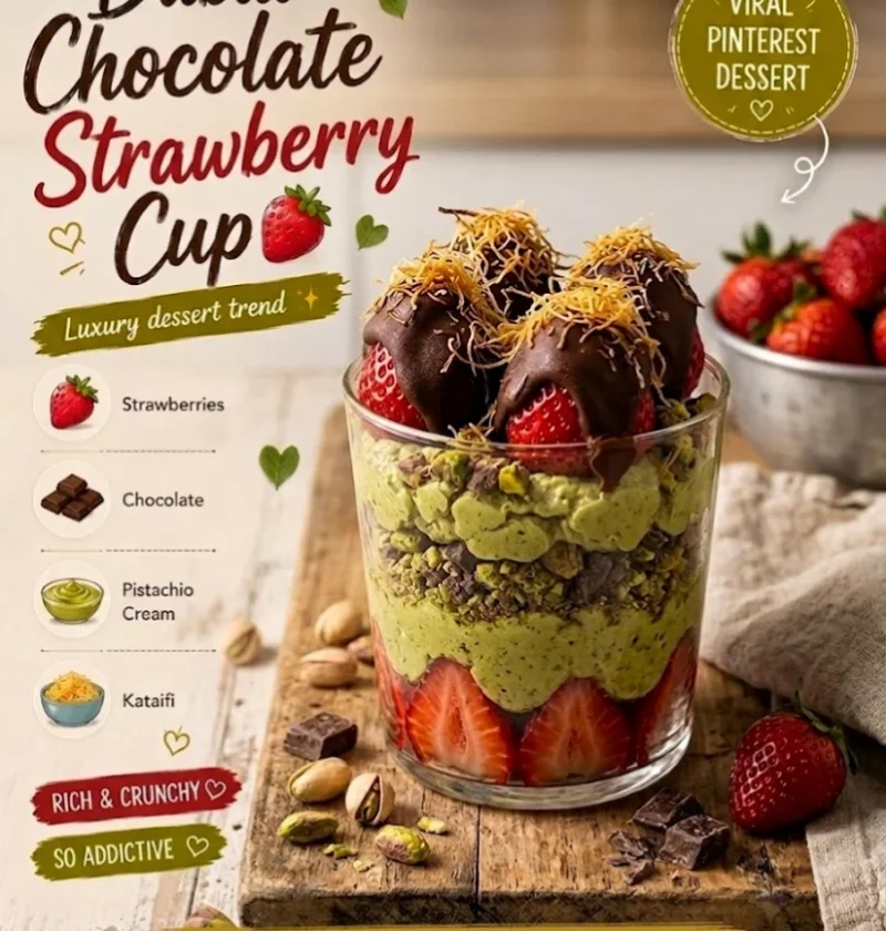 Dubai Chocolate Strawberry Cup