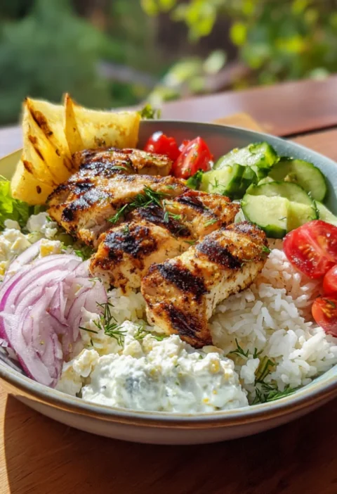 Easy Greek chicken Bowl Recipe