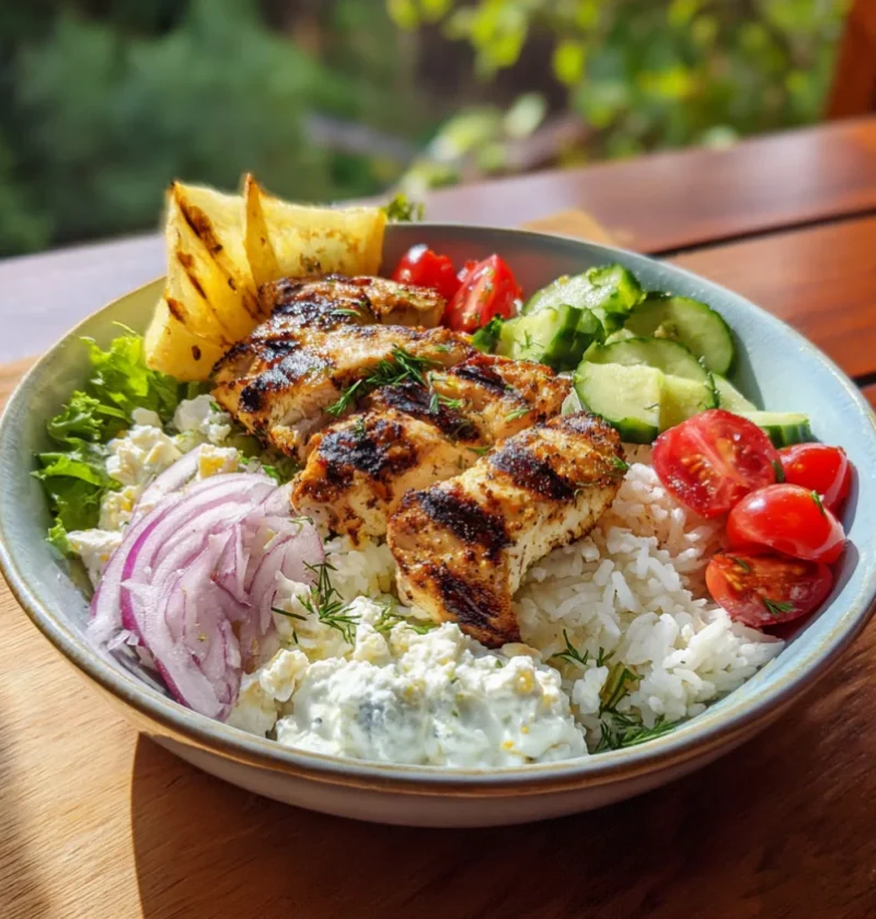 Easy Greek chicken Bowl Recipe