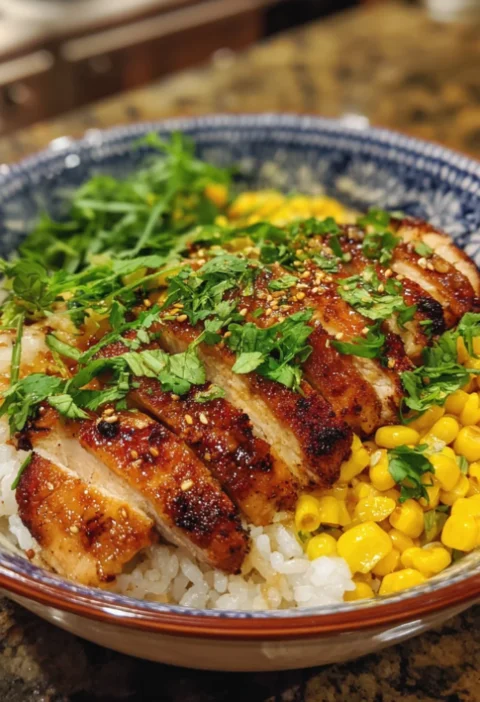 Easy Street Corn Chicken Rice Bowl
