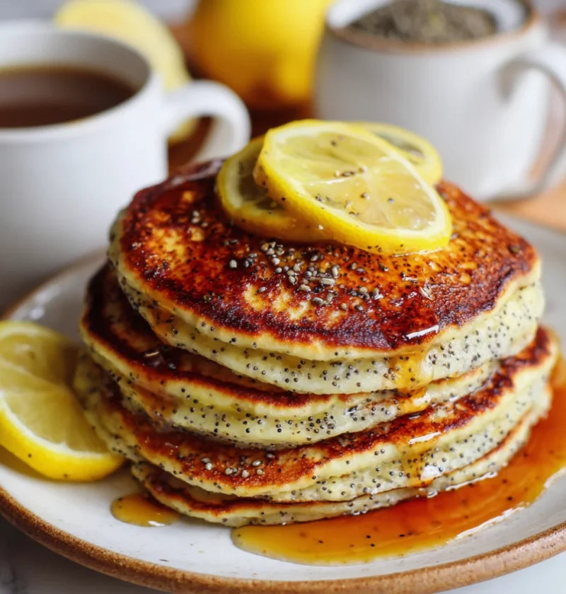 Fresh Lemon Poppy Seed Pancakes