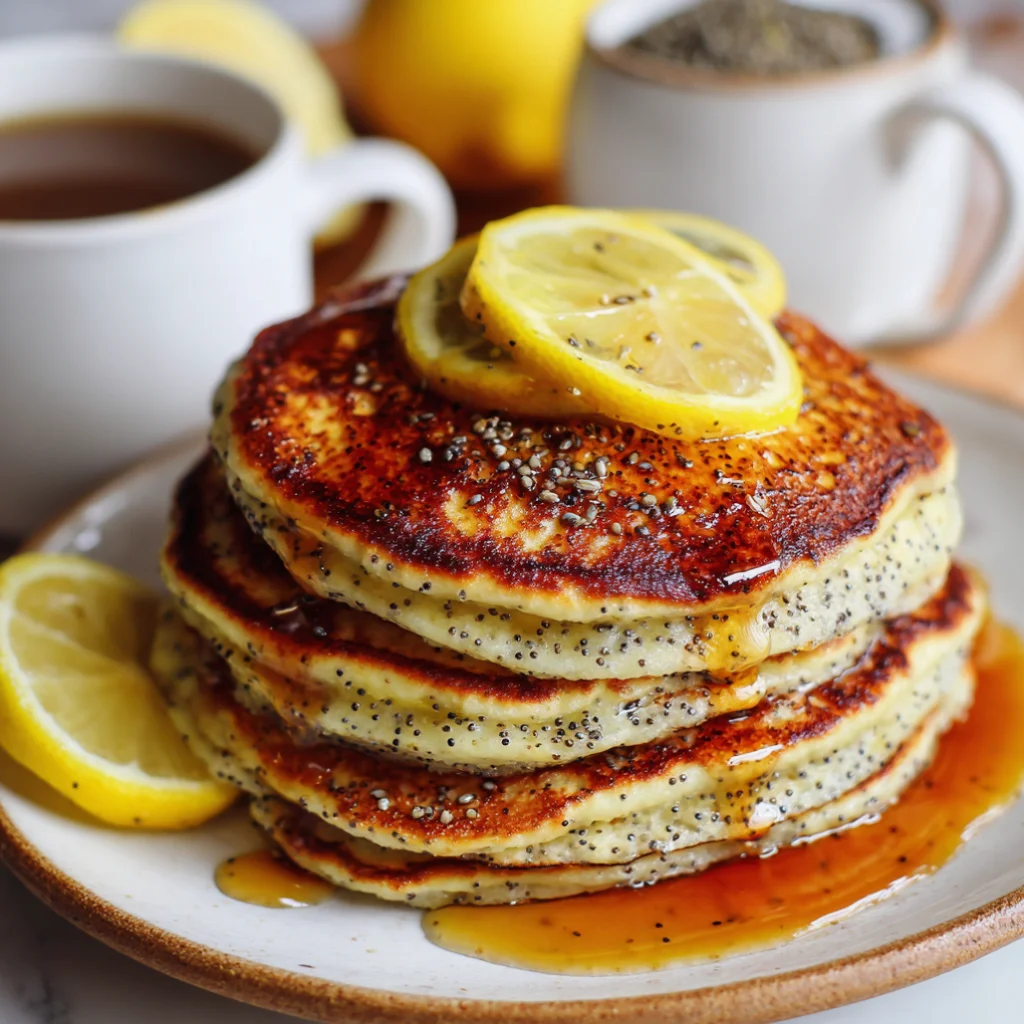 Fresh Lemon Poppy Seed Pancakes