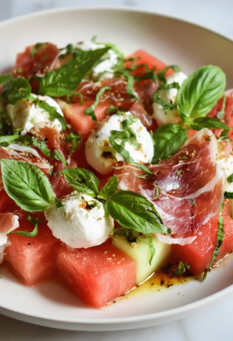 Fresh Melon and Burrata Salad