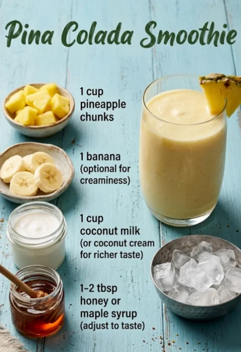 Fresh Pina Colada Smoothie