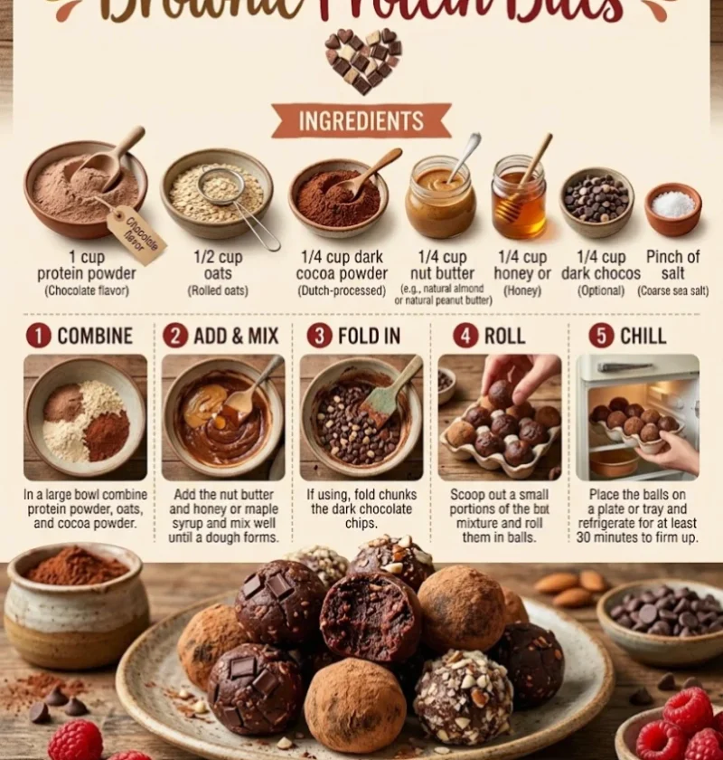 Healthy Brownies Protein Bites