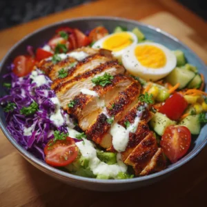 High Protein Chicken Bowl Salad